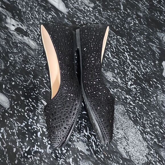 BRAND NEW HERSTYLE BLACK RHIENSTONE SLIP-ON WOMEN"S FLAT - Picture 9 of 13